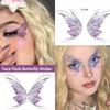 12 Sheets Waterproof Temporary Glitter Butterfly Tattoos Suitable for Women Girls Shiny Glitter Body Art Stickers with Butterfly Wings