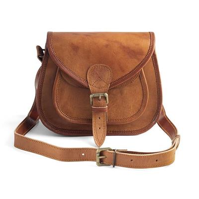 Goatter Leather Casual Sling Bag for Girls and Women. Vintage Cross-Body Bag.