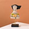 Simple for Creative Women Face Art Statue Lady Sculpture Abstract Characters Crafts Ornaments Home Office Bedroom Craft