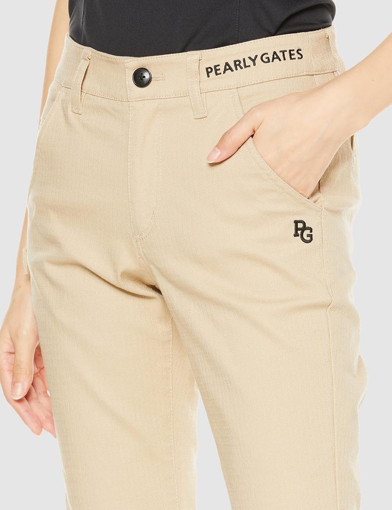 Long Pants Dobby Deformed Diamond Pattern Stretch Product Wash 0 [Pearly Gates] Women's C/Pu / 055-2231002 040_Beige [S]