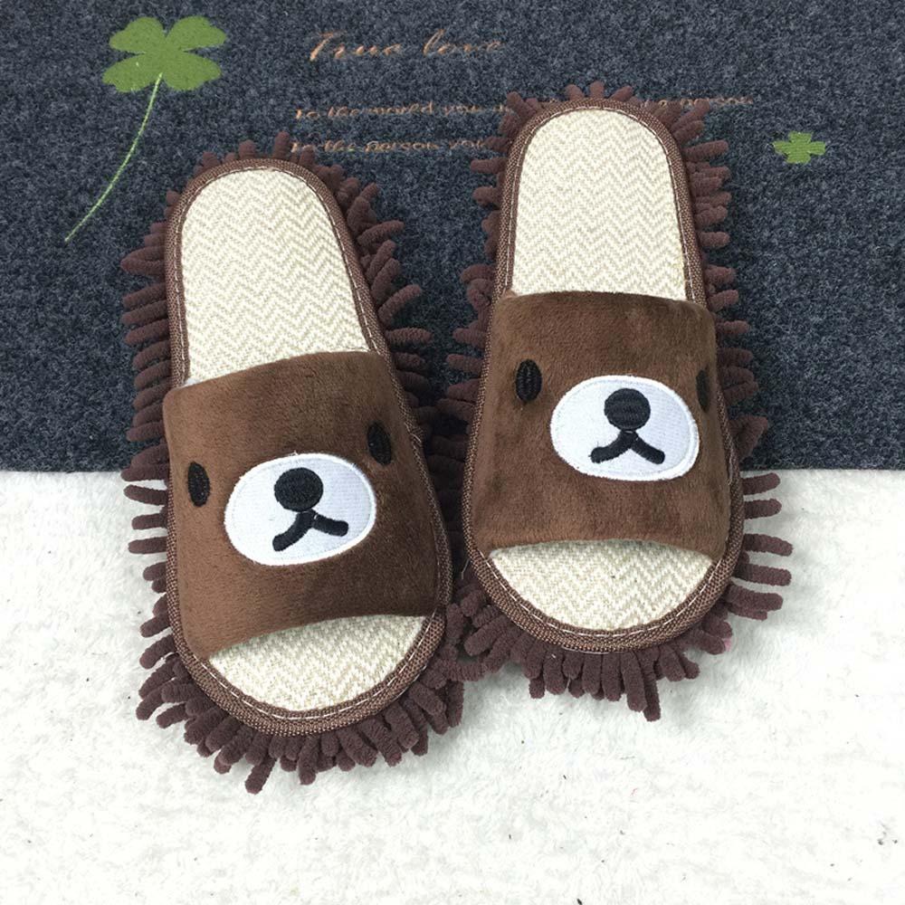 Thickened Detachable Cotton Shoes Anti-slip Microfiber Slippers Mopping  Wooden Floor