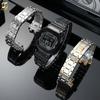 For G-SHOCK Casio Small Silver Block 3459 GMW-B5000 GM-B2100 Series Modified Stainless Steel Men's High Quality Watch Strap