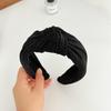 PROLY New Fashion Headband For Women Center Knot Turban Winter Wide Side Warm Flannelette Headwear Winter Hair Accessories