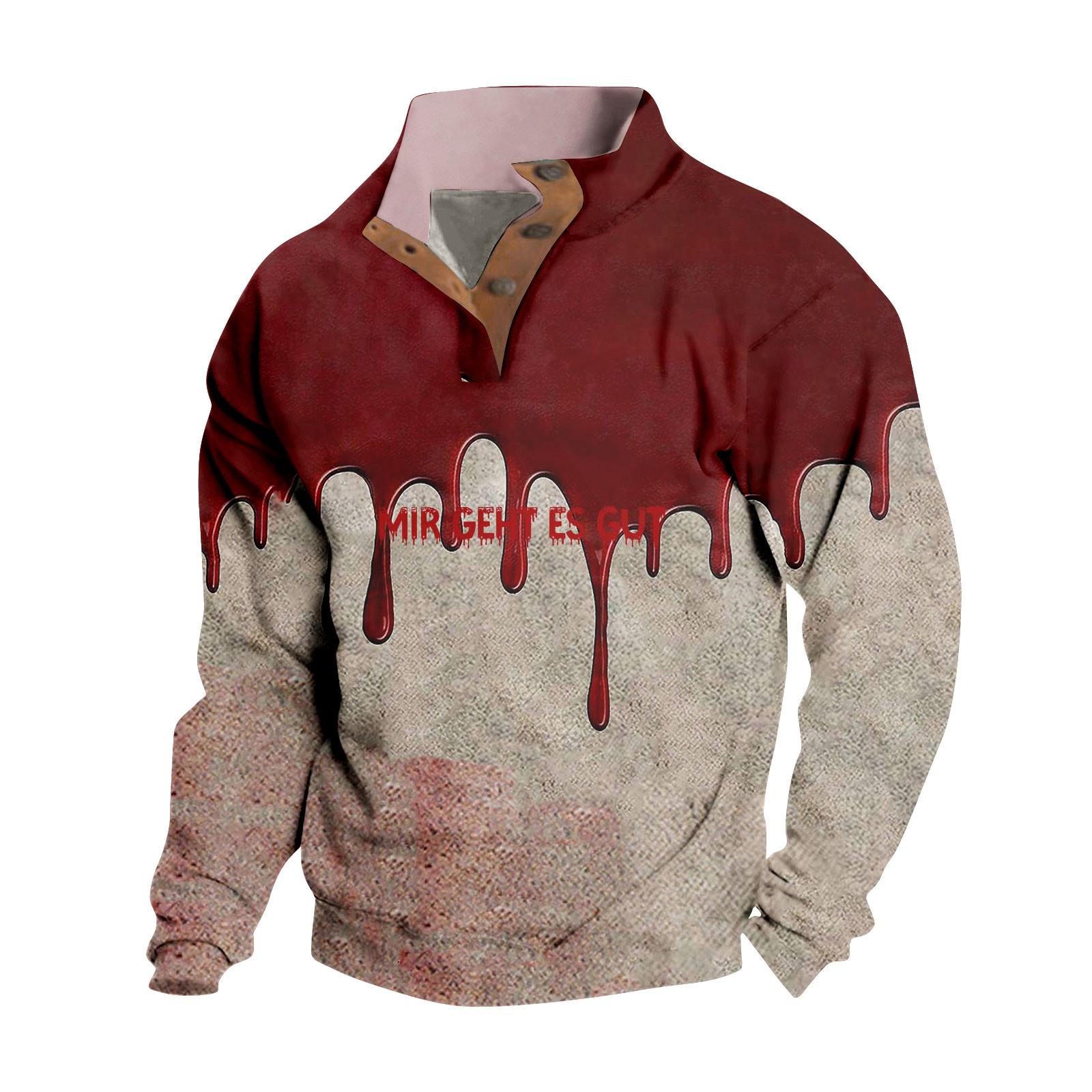 

Мужская толстовка с воротником-стойкой на открытом воздухе, повседневные свитера, топы XL красный