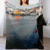Stornoway Harbour Throw Blanket Soft Warm Blanket Gift for Men Women Adults