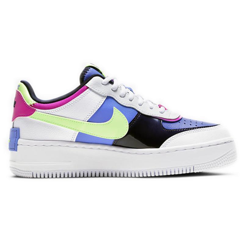 Nike Air Force 1 Low Shadow White Sapphire Barely Volt Women's Sneakers CJ1641-100