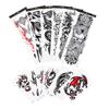 6pcs Full Arm Waterproof Temporary Tattoos 6pcs Half Arm Shoulder Tattoos for Men Women