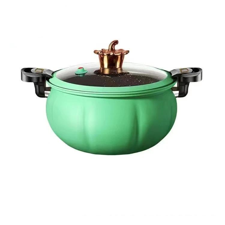 

Вакуумна багатофункціональна кастрюля з мікронапором 8 л Газова плита Універсальна каструля з двома вухами Антипригарна каструля для супу