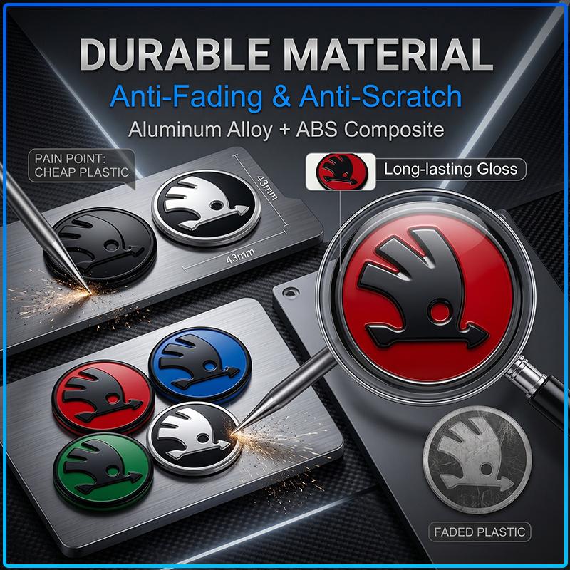 Car Steering Wheel Sticker Badge Decoration Auto Accessories For Skoda Octavia MK2 MK1 2 3 A5 A7 A8 Fabia Karoq Superb Rapid Kamiq Scala
