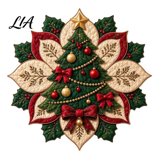 Kreative Feiertagsbastelwerkzeuge Gesteppter Stoff Weihnachtsstern DIY-Set, Weihnachtsblumen-Patchwork-Näh-Festlicher Schmuck-Bausatz Handgefertigt für Zuhause Haustür