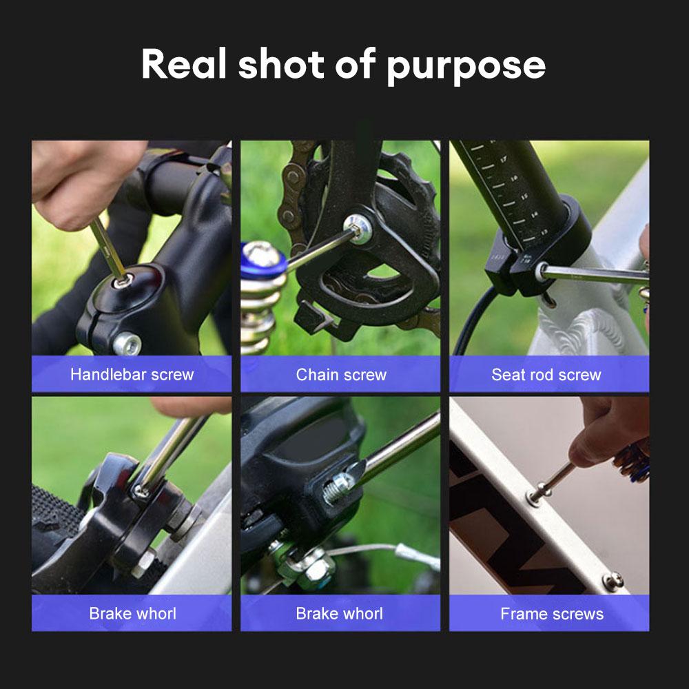 11 in 1 Fahrradreparaturwerkzeugset Mountainbike-Reparaturwerkzeug Schraubenschlüssel Schraubendreher Kette Tragbar Multifunktional Reparatur Fahrradwerkzeug