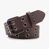 Punk Street Style Double Row Hole Women Casual Belt For Daily Versatile
