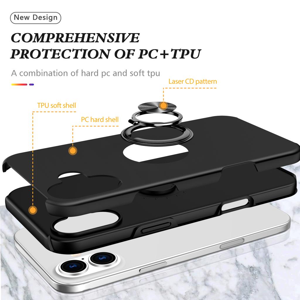 Přenosný pouzdro s držákem prstenu pro iPhone 17 Pro Max 16 15 14 Plus 17 Air 12 13 Pro Iphone17 Iphone14 Iphone15 Iphone16