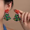 Cartoon Acrylic Butterfly Tassel Christmas Tree Stud Earrings Creative Design Sequin Earrings Cute Colorful Earrings