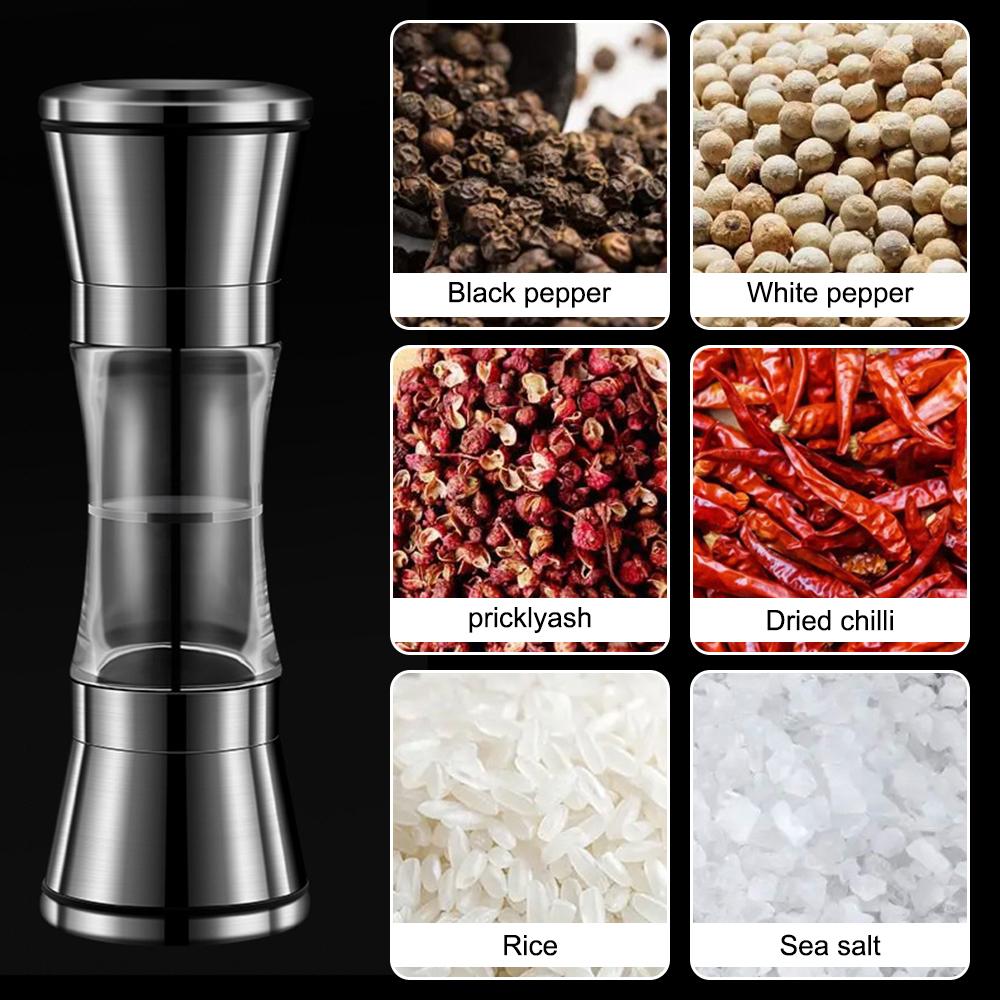 1PC Manual Spice Pepper Kosher Salt Grinder Bottle Bulgur Seasoning Bottle Household Stainless Steel