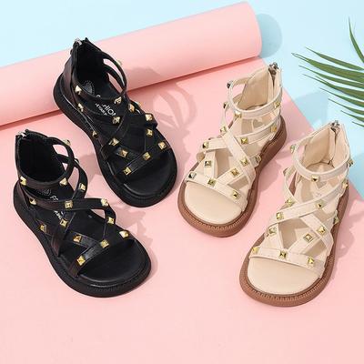 Girls’ Sandals, Summer New Arrival, Stylish Princess Shoes, Soft-Soled Children’s Roman Sandals, Baby Shoes