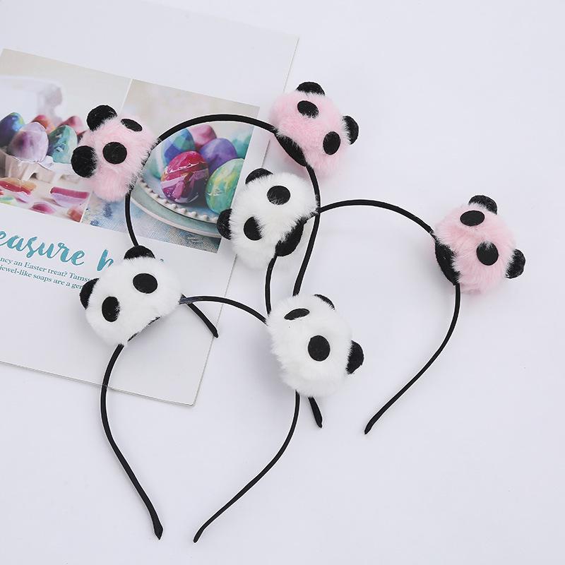 

Girls Cute 3D Panda Headband & Plush Hair Clip - Holiday Travel Souvenir