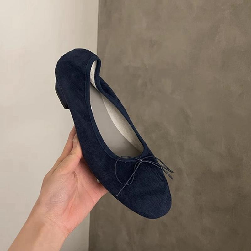 Fashion SUOJIALUN 2025 Spring Candy Color Women Flat Shoes Fashion Round Toe Shallow Slip On Ballet Shoes Square Low Heel Boat Shoes