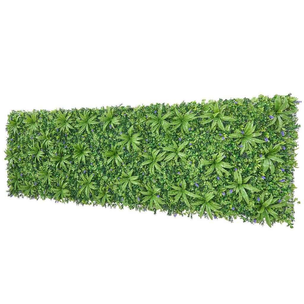 Artificial Plant Wall, 101.6 x 304.8 cm Artificial Boxwood Panels, Sun Protection Greenery Backdrop Privacy Hedge Fence, Fake Grass Screen for