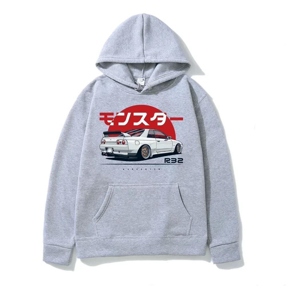 Men's and Women's Hooded Oversized Casual Hoodie Monster Skyline Printed Fashionable Clothing s-3XL2024 Popular Item