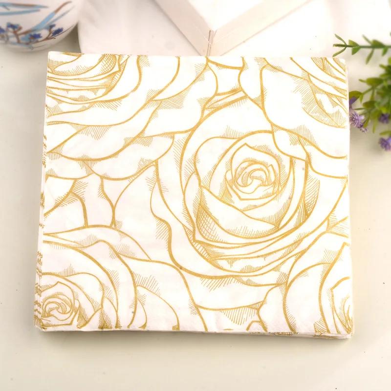 20Pcs/Bag Napkins Paper Butterfly Floral Print Decoupage Napkin Paper Tissue for Xmas Wedding  Decor Party Table Supplies