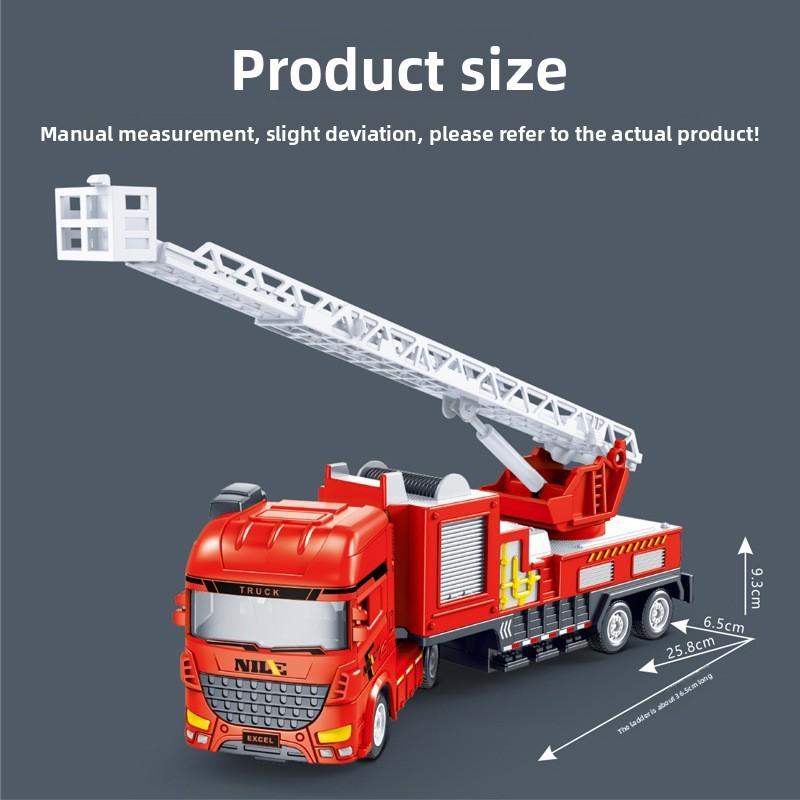 Inertia Large Fire Rescue Truck Toy For Boys With Water Gun And Ladder For Imaginative Play