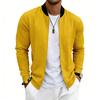 Men's Spring-autumn Lightweight Retro Simple Flight Stand-up Collar Jacket Baseball Shirt Jacket Cardigan