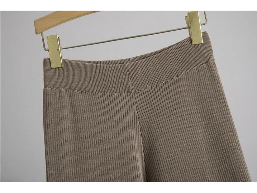 Women's Summer 2026 Polo Collar Knit Top and Pants Set - Loose, Slimming Casual Fashion Two-Piece.