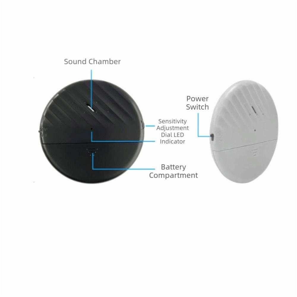 Security Battery-Powered Vibration Alarm Ultra-Thin Wireless Anti-Theft Alarm Adhesive 125dB Glass Breakage Sensor Car