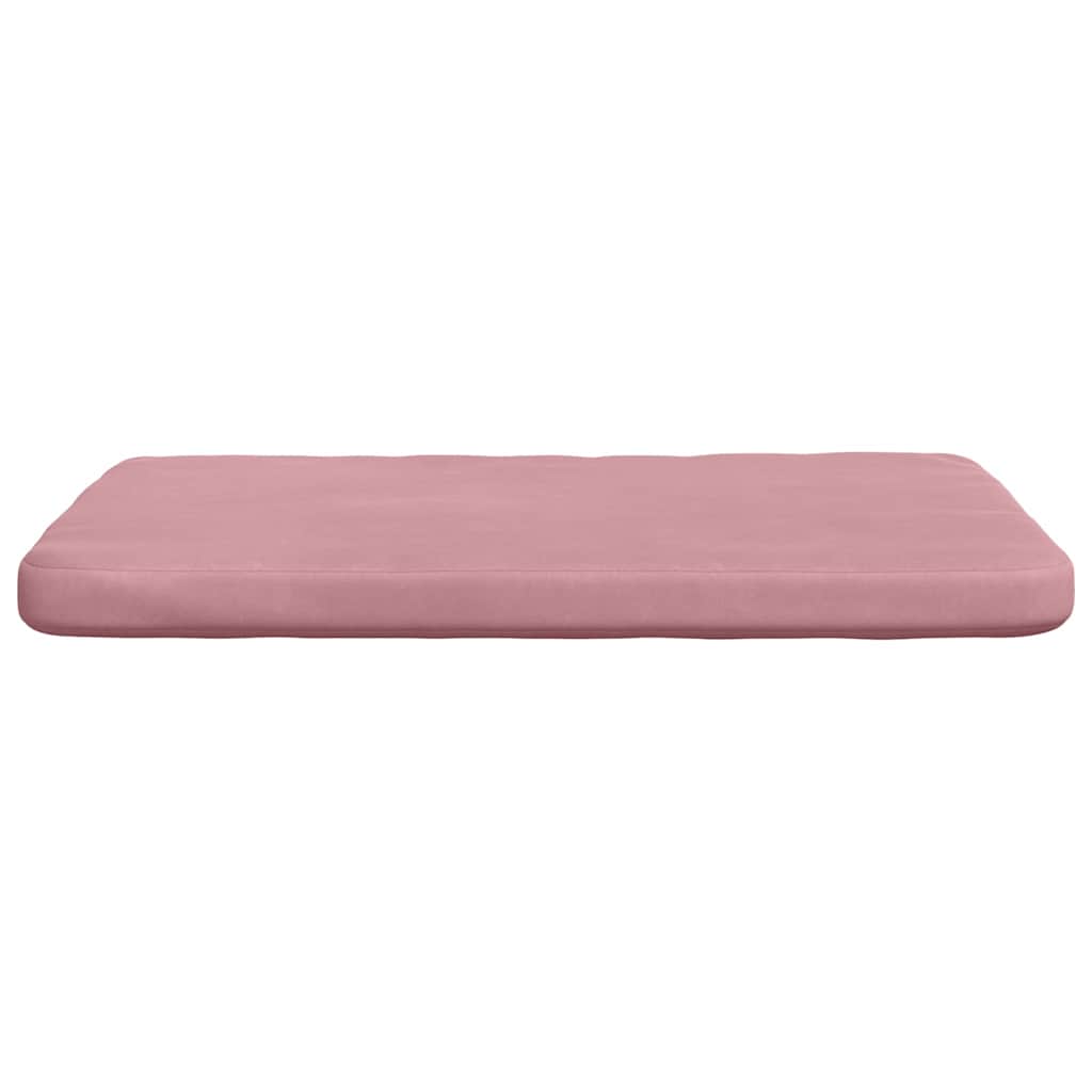 Seat Cushion Set 4 Pcs Pink 40 X 40 X 3 Cm Velvet