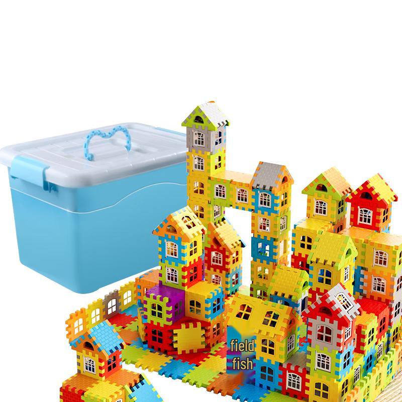 Lezhe Kids' Large House Building Blocks Set