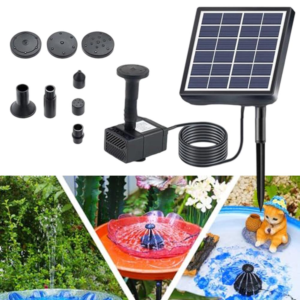 5 Nozzle Solar Fountain Pump Kit Environmentally Friendly Water Feature for Small Ponds and Garden Ornamentation