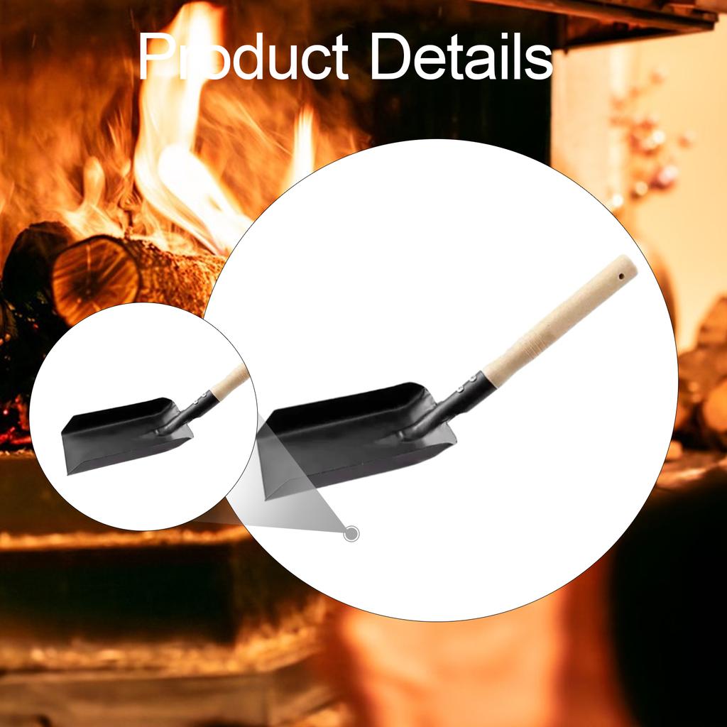 Fireplace Ash Dustpan and Brush Set,Tools Set Hearth Wider with Gloves,Fire Tools Metal