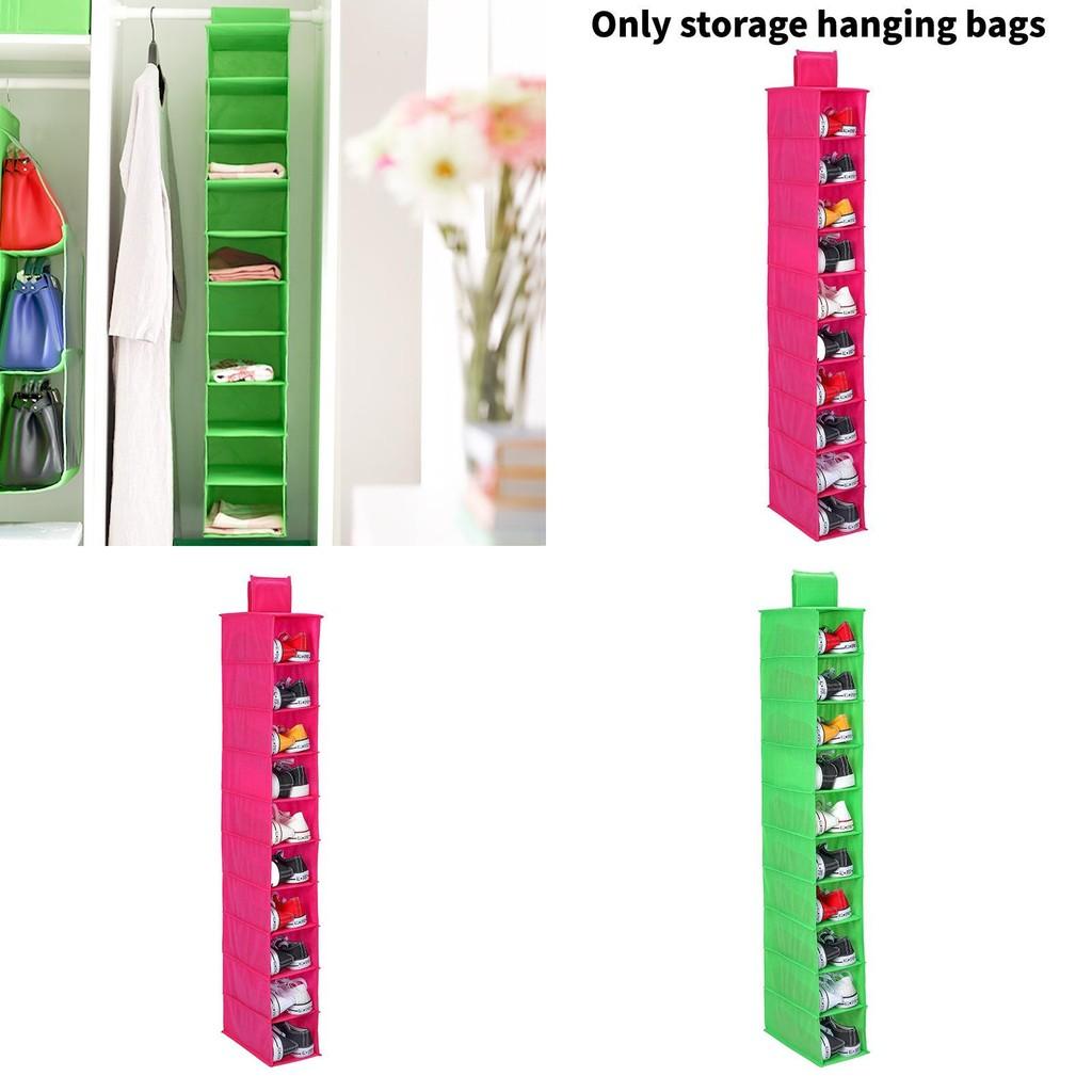 Nonwoven Fabric Ten Layer Closet Organizer With Hanging Design For Bedroom Storage