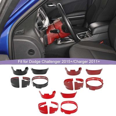 Electric Adjustable Steering Wheel Base Decoration Protective Cover For Dodge Challenger For Dodge Charger For Dodge Durango Car Interior Accessories