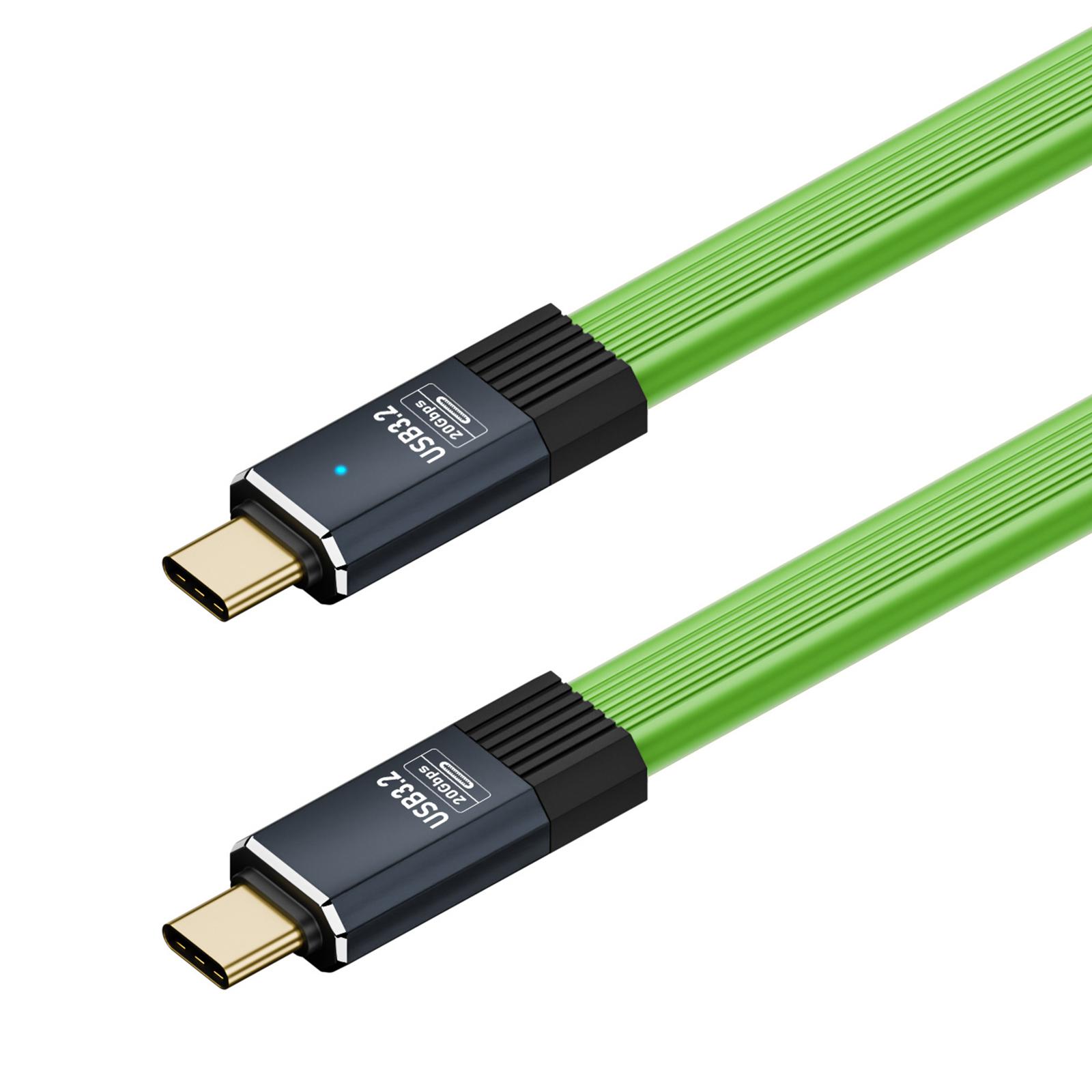 

USB 3.2 Type C Гнучкий м’який зарядний кабель Швидка швидкість 20 Гбіт/с Передача даних OTG 8K60 Гц Підтримка ноутбуків і телефонів 7