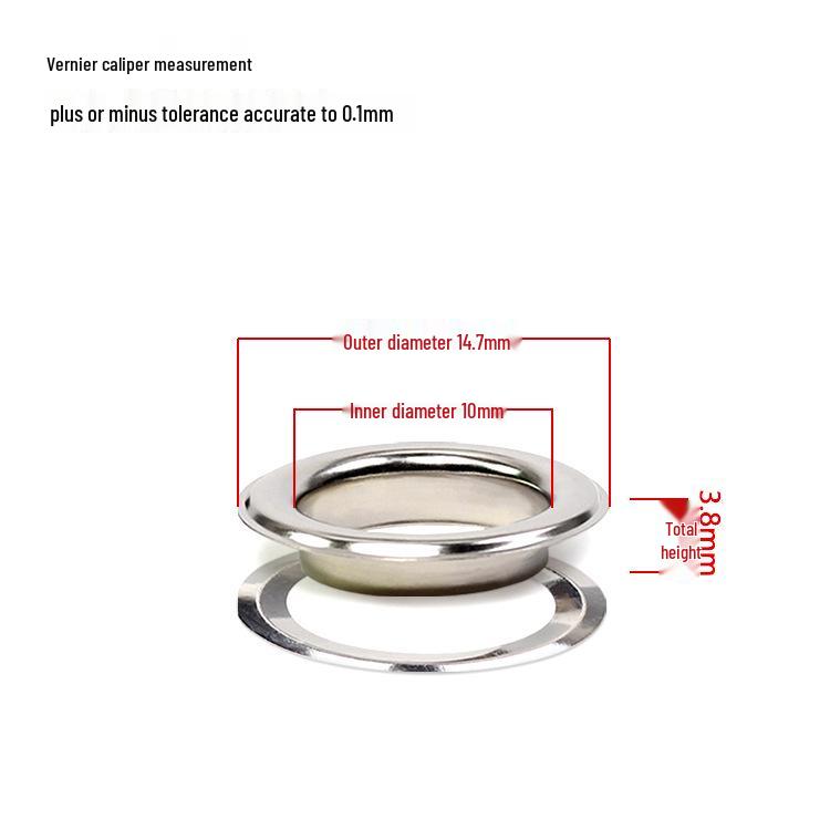 Iron Eyelet Button, Hollow Rivet, Metal Grommet for Light Box Cloth & Paper Tags