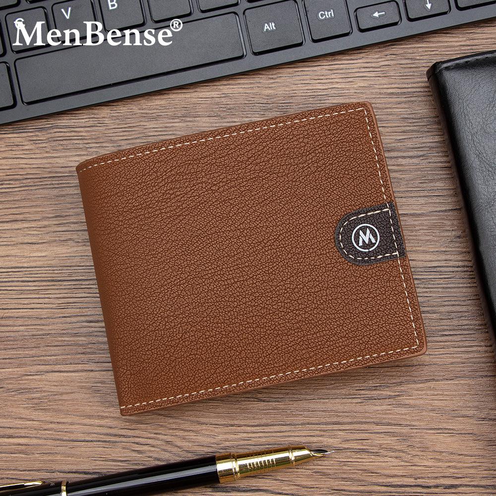 Men's Large Capacity Tri-Fold Wallet with Multi-Card Slots & Hinged Coin Pocket