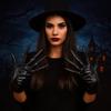 Short Ghost Claw Mittens Slender Fingers Cosplay Costume Gloves Gothic Halloween Gloves  Dress Up
