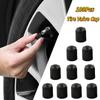 100/Pcs Black Plastic Auto Car Bike Motorcycle Truck Wheel Tire Valve Stem Caps Car Wheel Caps On The Nipple Exterior Parts