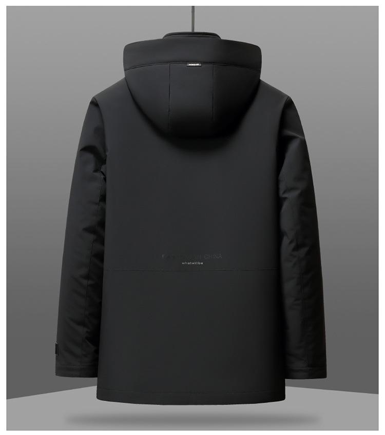 2025 Men's Winter Mid-Length Detachable Liner Down Jacket - Thick & Warm Outerwear