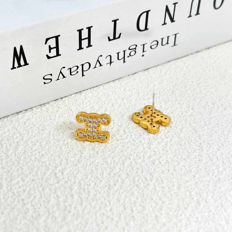 

Manufacturer S Supply Arc De Triomphe Pattern French Light Luxury Micro-Inlaid Zircon Earrings Are In Stock. белый