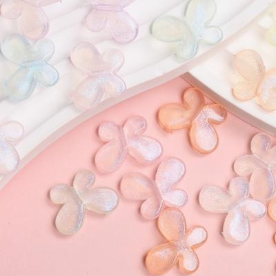 100 Stück DIY Schmuckzubehör Exquisite Schmetterling Mode Lose Perlen Anhänger Perlglanzfarbe