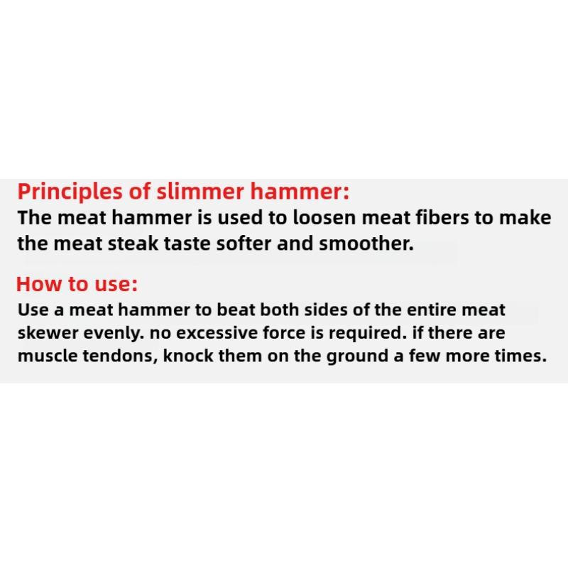 Steak Loosening Hammer 304 Stainless Steel Household Tenderising Hammer Kitchen Meat Beating Hammer
