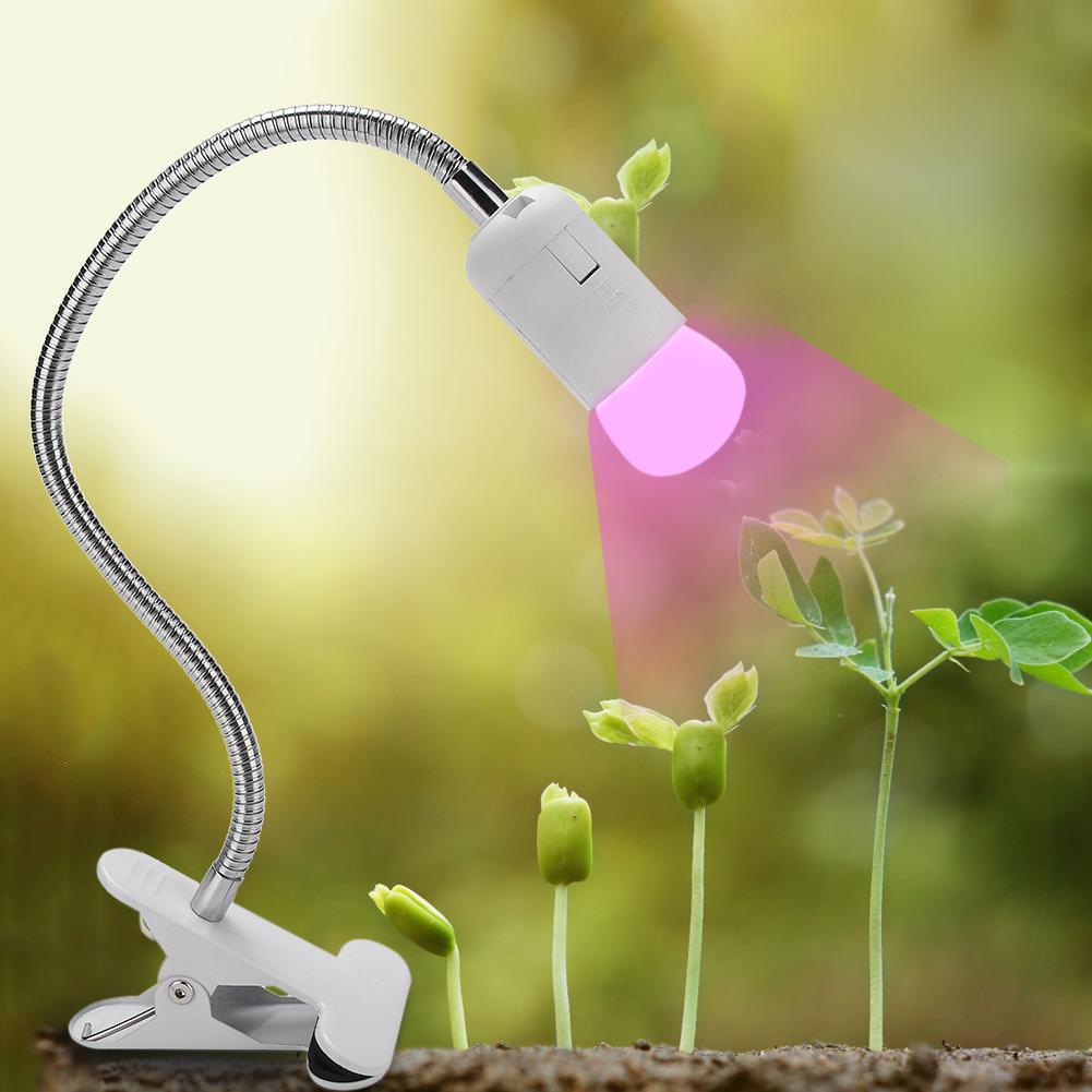 Grow Light Flexible Desk Clip Holder Indoor Plants Flowers Lamp