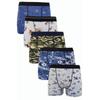 5-pak chłopięcych wzorzystych bokserek z bawełny ekonomicznej z długimi spodniami