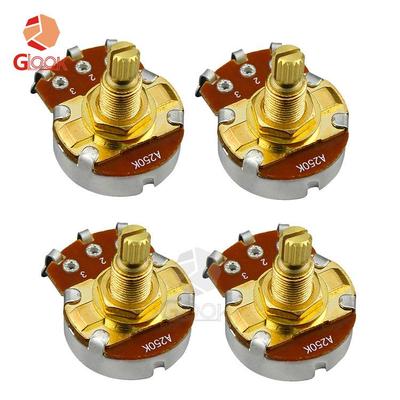 Potentiometer Knob for Electric Guitar/Bass, Tone/Volume Control, 500K/250K, Copper/Aluminum Shaft