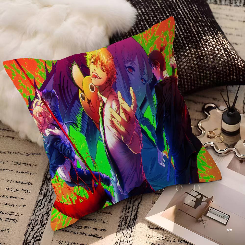 Cartoon Chainsaw Man Pillow Anime Pillow Sofa Bed Head Pillow Cover Cushion Cover X Cm Fashion
