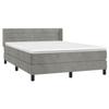 3131015 vidaXL Divan-lit Et Matelas Gris Clair 140x190cm Velours