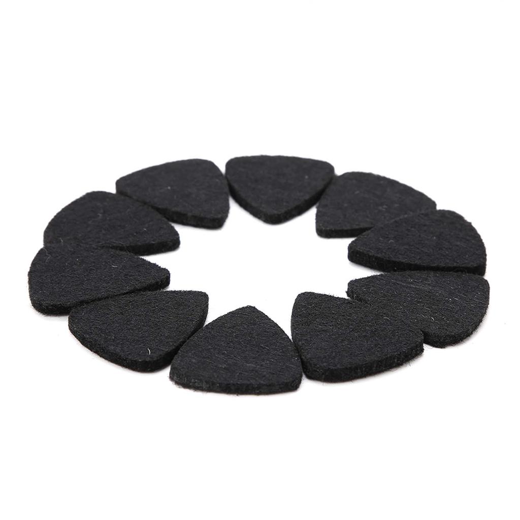 10ks vysoce kvalitní vlněné plstěné trsátka 3mm pro kytarové ukulele(Černá)